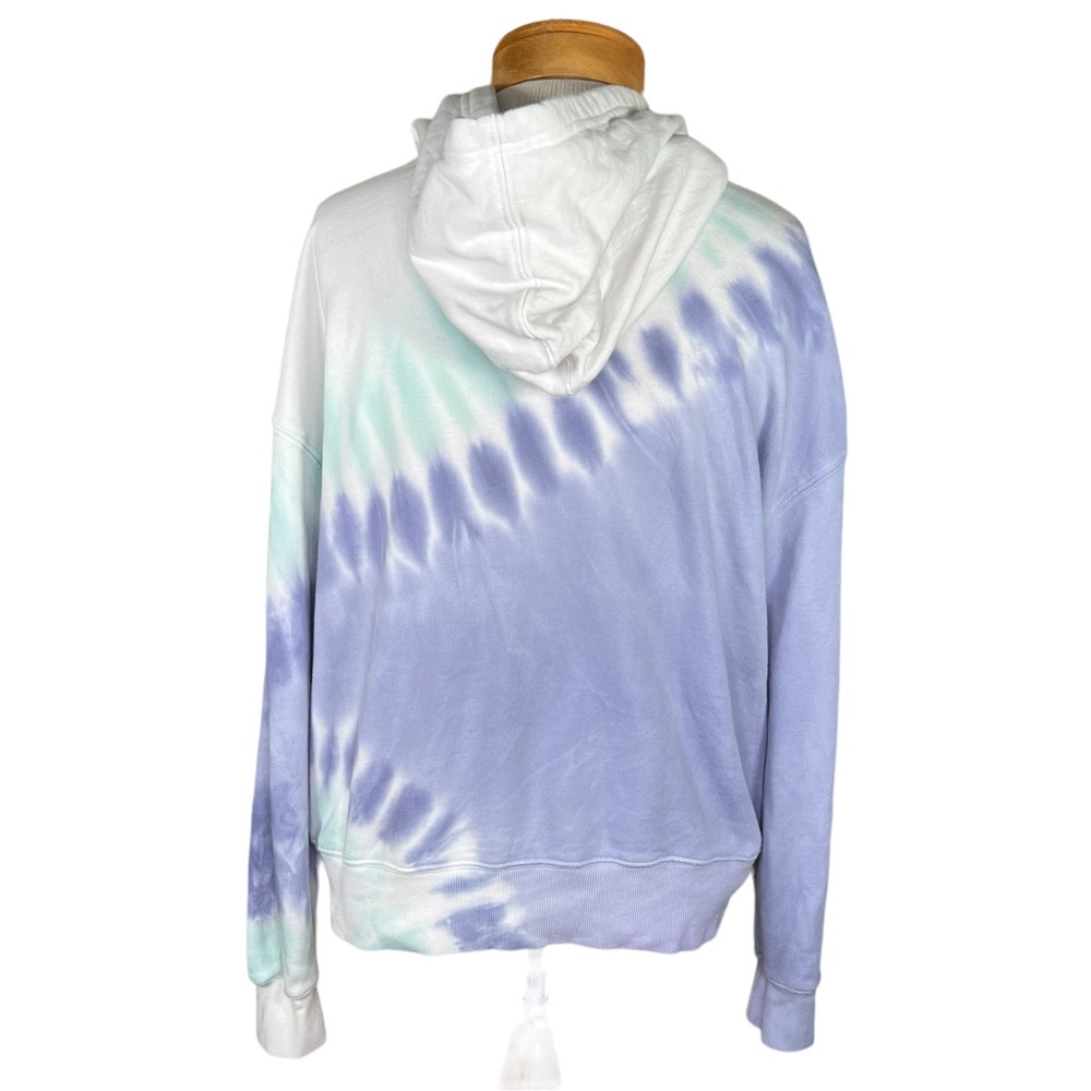 Wildfox Lavender, Mint & White Tie-Dye Boxy Fit Hoodie Oversized Small - Picture 6 of 12